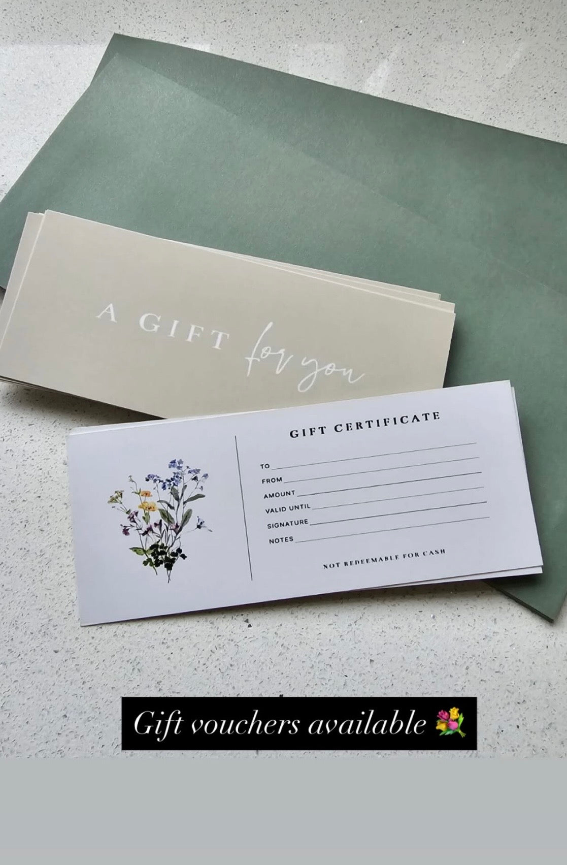 Gift vouchers