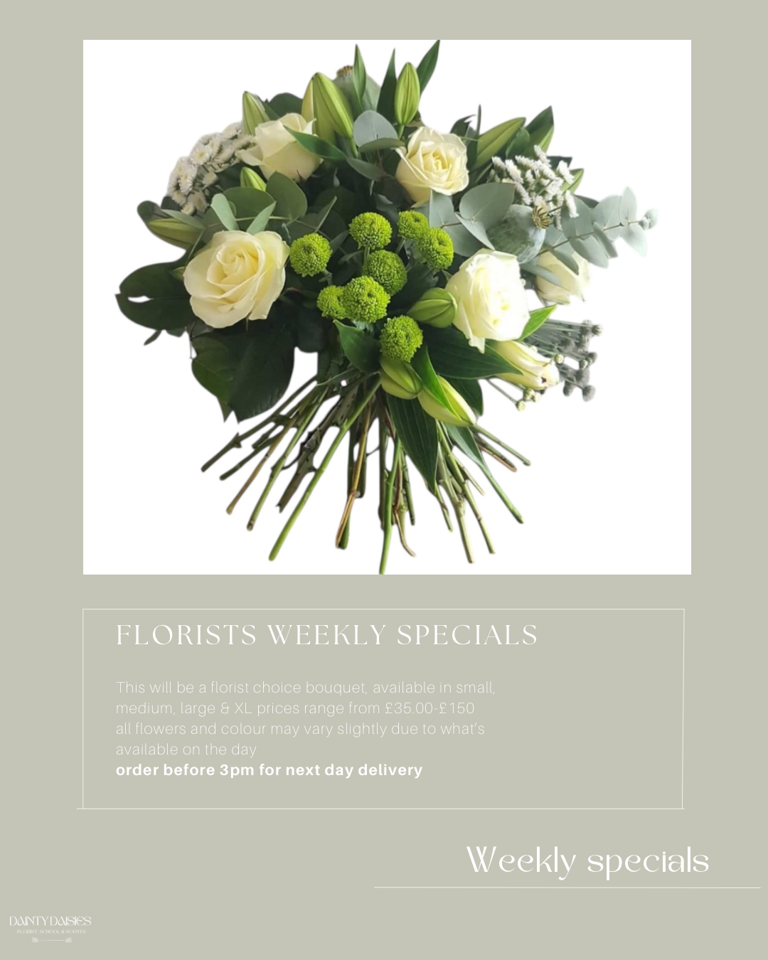 All white rose bouquets