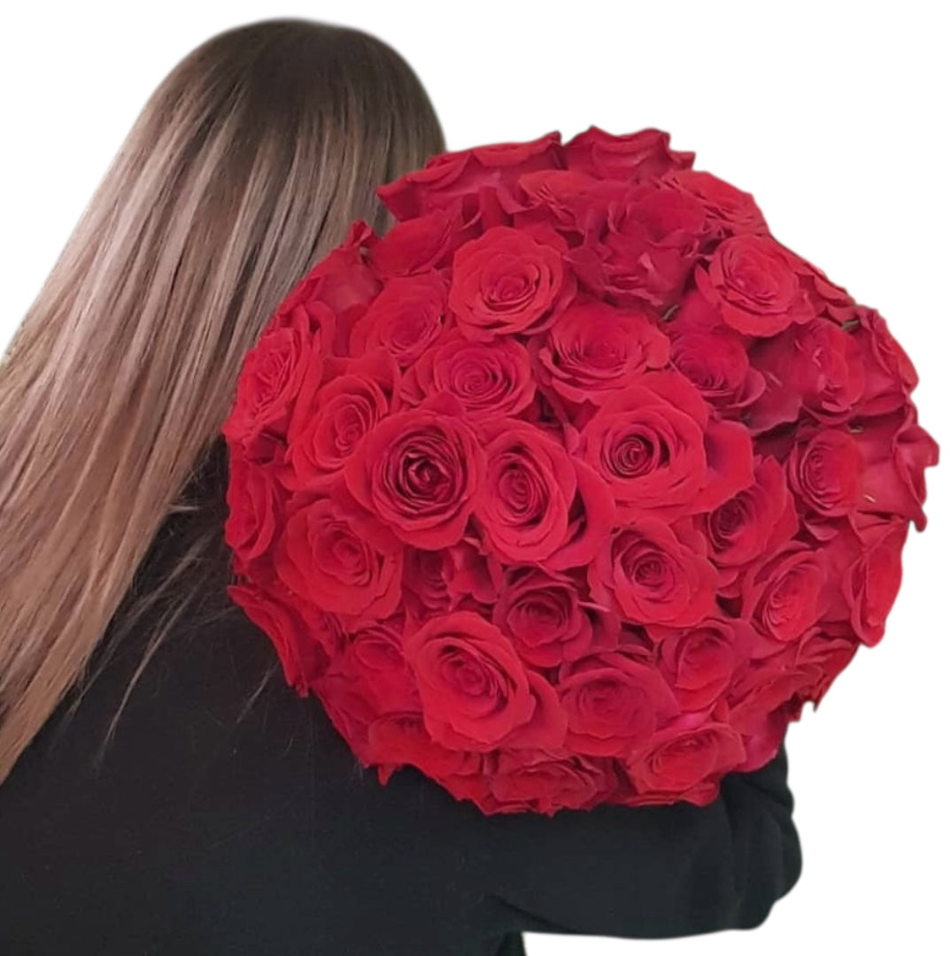 All red rose bouquets