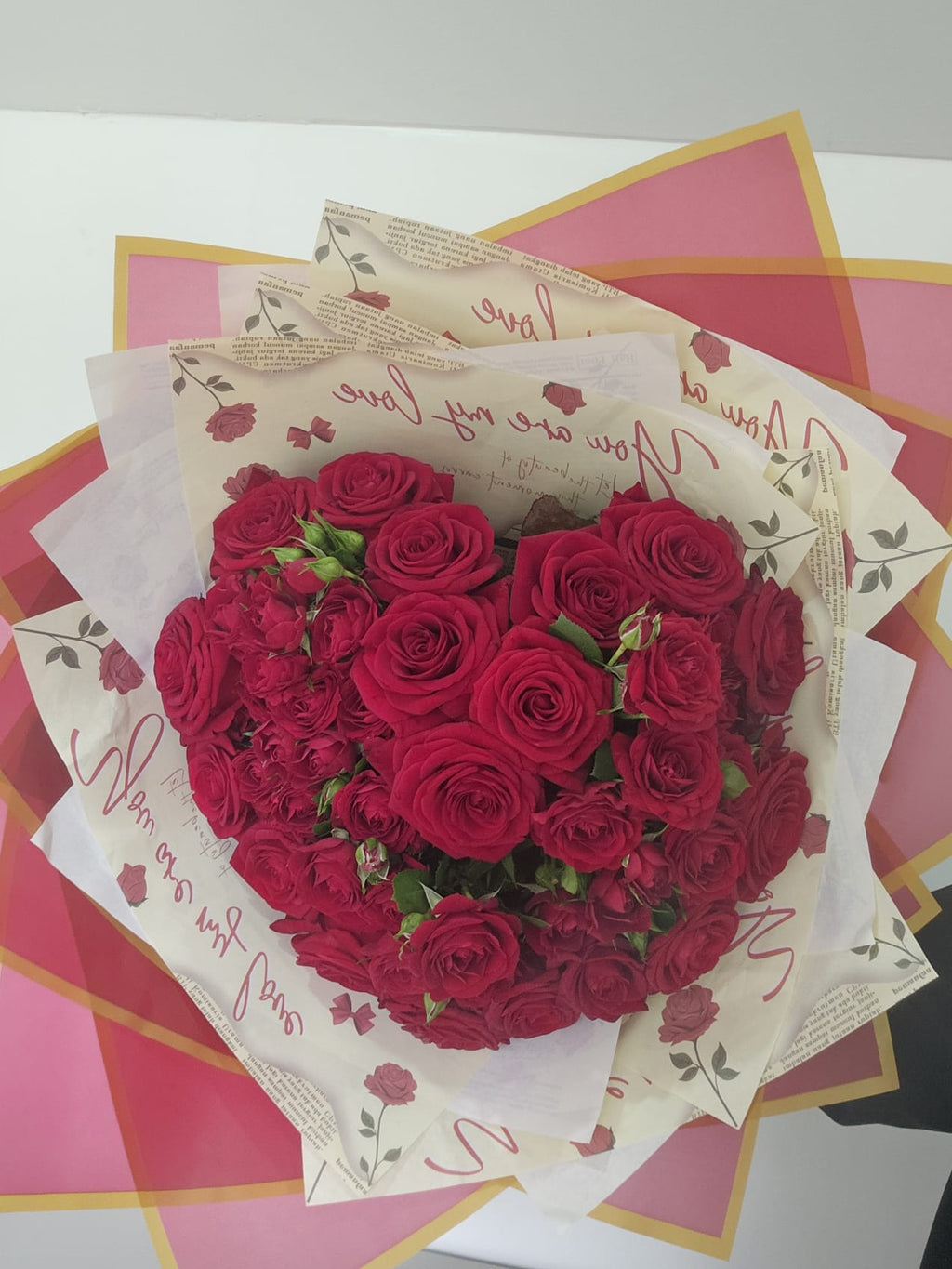 Heart rose bouquet
