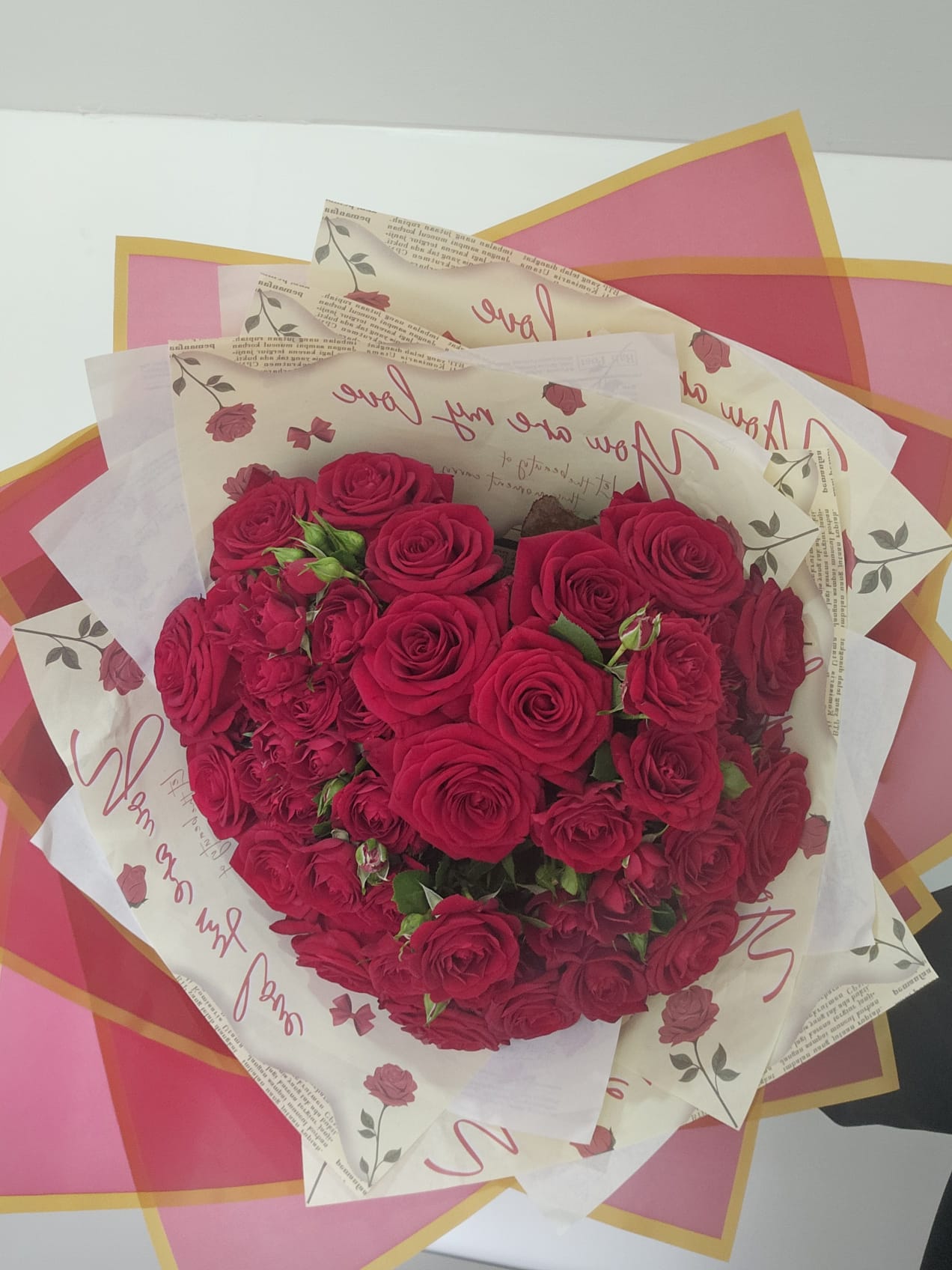 Heart rose bouquet