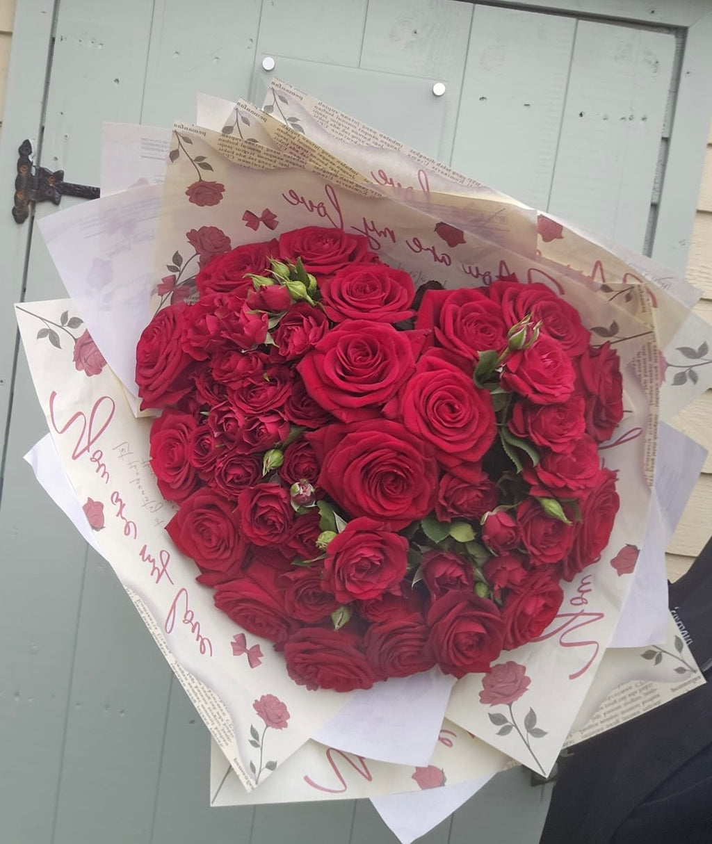 Heart rose bouquet