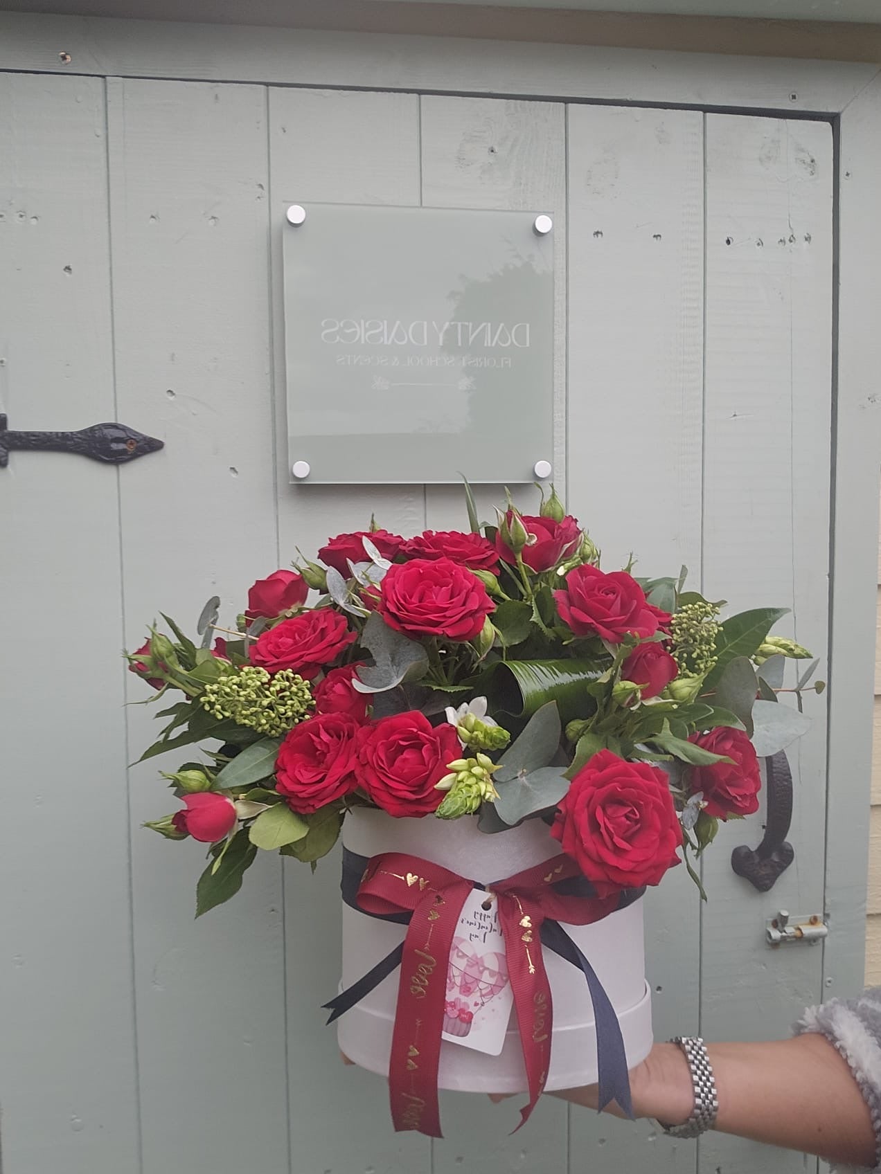 Hatbox flowers